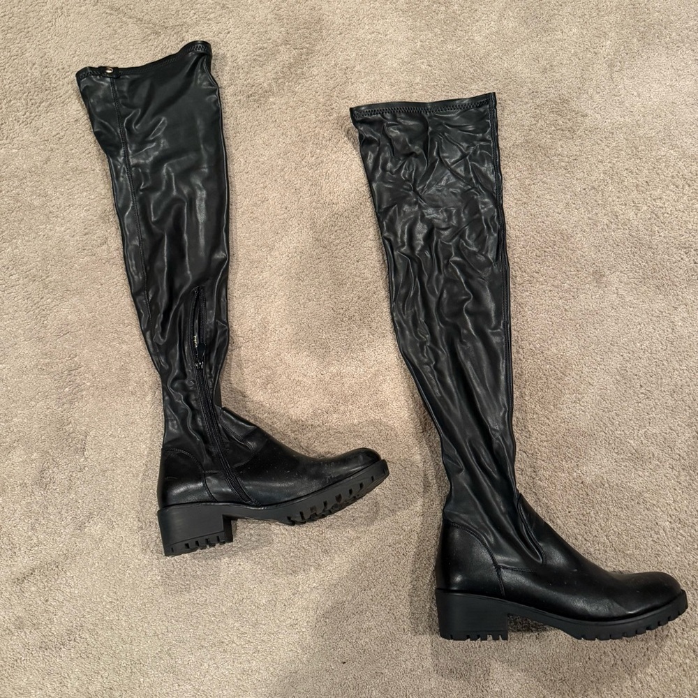 Size 9 Black Over-the-Knee Women's Boots